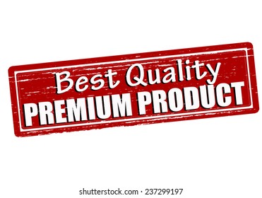 Rubber stamp with text premium quality inside, vector illustration