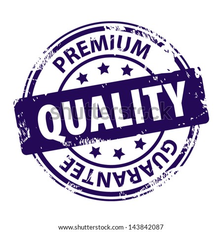 Rubber stamp with text Premium quality guarantee icon isolated on white background. Vector