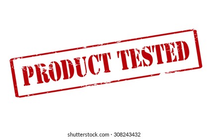 Rubber stamp with text product tested inside, vector illustration