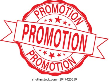 Rubber stamp with text Promotion icon isolated on white background. Vector illustration