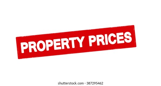 Rubber stamp with text property prices inside, vector illustration