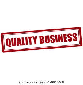 Rubber stamp with text quality business inside, vector illustration