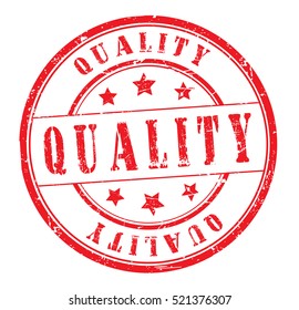 rubber stamp with text "quality" on white, vector illustration