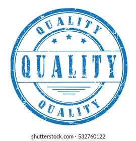 rubber stamp with text "quality" on white, vector illustration