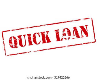 Rubber Stamp With Text Quick Loan Inside, Vector Illustration