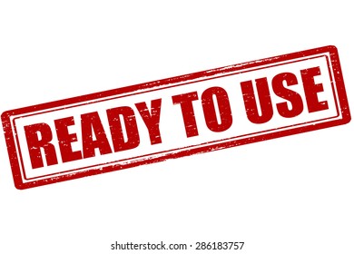 Rubber stamp with text ready to use inside, vector illustration
