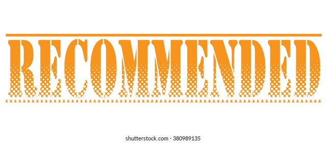  rubber stamp with text "recommended" on white, vector illustration