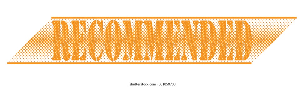  rubber stamp with text "recommended" on white, vector illustration