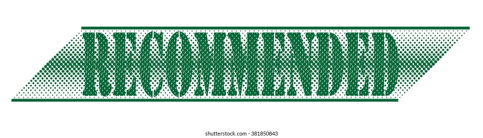  rubber stamp with text "recommended" on white, vector illustration