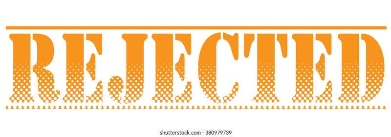  rubber stamp with text "rejected" on white, vector illustration