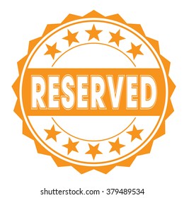  rubber stamp with text "reserved" on white, vector illustration