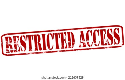 Rubber stamp with text restricted access inside, vector illustration