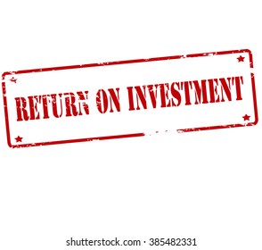 Rubber stamp with text return of investment inside, vector illustration