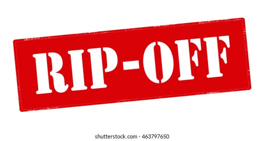 Rubber stamp with text rip off inside, vector illustration