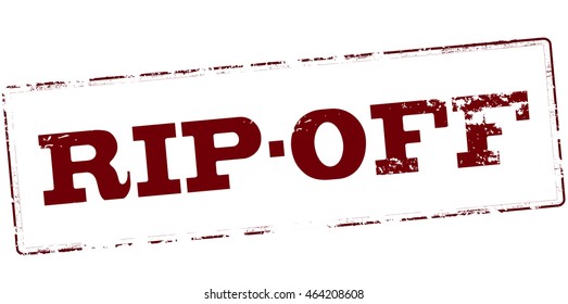 Rubber stamp with text rip off inside, vector illustration