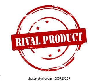 Rubber stamp with text rival product inside, vector illustration