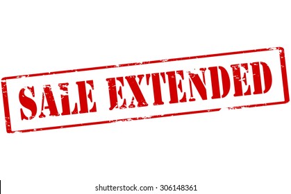 Rubber stamp with text sale extended inside, vector illustration