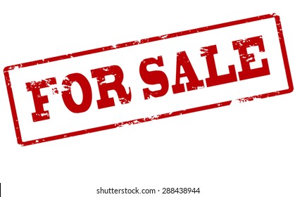 Rubber stamp with text for sale inside, vector illustration