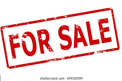 Rubber stamp with text for sale inside, vector illustration