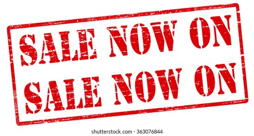 Rubber Stamp Text Sale Now On Stock Vector (Royalty Free) 363076844 ...