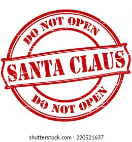 Rubber stamp with text Santa Claus inside, vector illustration