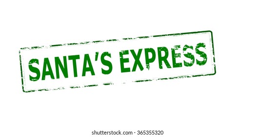 Rubber stamp with text Santa express inside, vector illustration