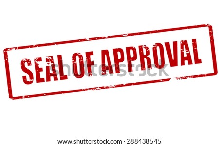 Rubber stamp with text seal of approval inside, vector illustration