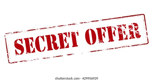 Rubber stamp with text secret offer inside, vector illustration