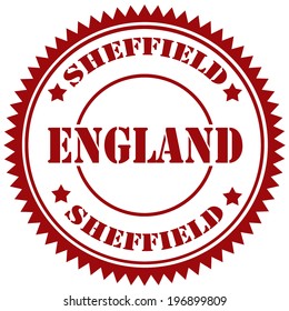 Rubber stamp with text Sheffield-England,vector illustration