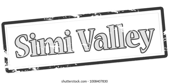 Rubber stamp with text Simi Valley inside, vector illustration