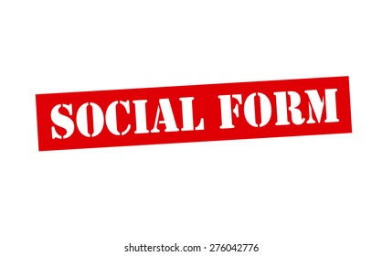 Rubber stamp with text social form inside, vector illustration