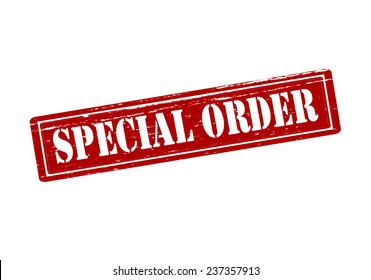 Rubber stamp with text special order inside, vector illustration