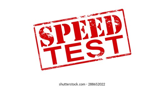 Rubber stamp with text speed test inside, vector illustration