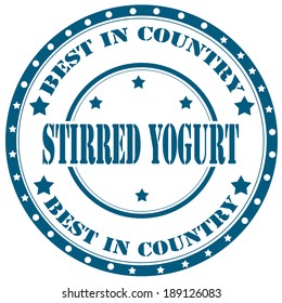 Rubber stamp with text Stirred Yogurt,vector illustration
