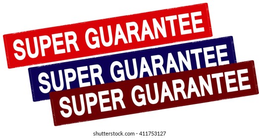 Rubber stamp with text super guarantee inside, vector illustration