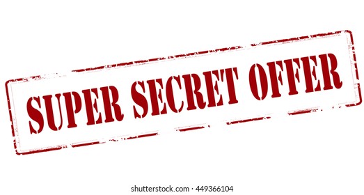 Rubber stamp with text super secret offer inside, vector illustration