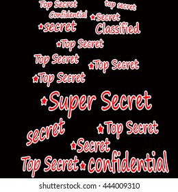 Rubber stamp with text super top secret inside, vector illustration