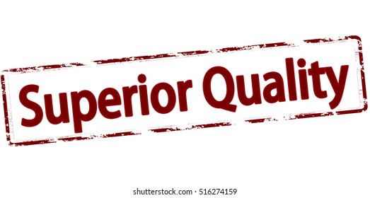 Rubber stamp with text superior quality inside, vector illustration