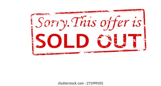 Rubber stamp with text this offer is sold out inside, vector illustration