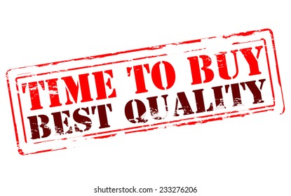 Rubber stamp with text time to buy inside, vector illustration