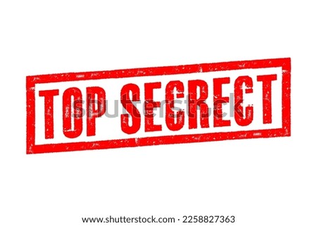 Rubber stamp with text top secret inside, vector illustration