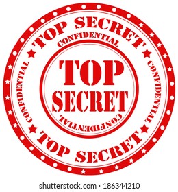 Rubber stamp with text Top Secret,vector illustration