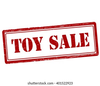 Rubber stamp with text toy sale inside, vector illustration`