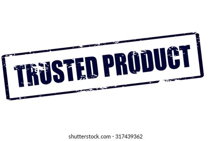 Rubber stamp with text trusted product inside, vector illustration