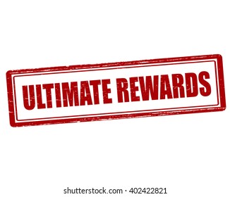 Rubber stamp with text ultimate rewards inside, vector illustration