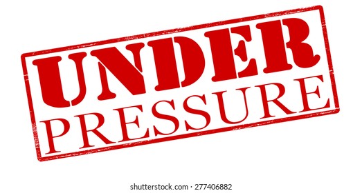 Rubber stamp with text under pressure inside, vector illustration