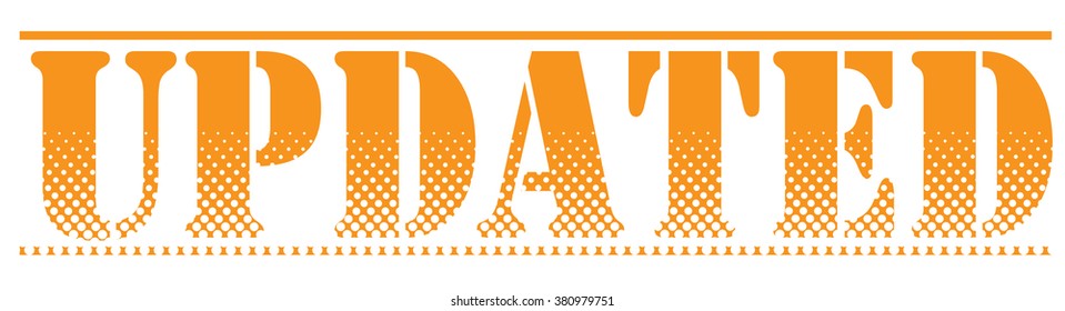  rubber stamp with text "updated" on white, vector illustration