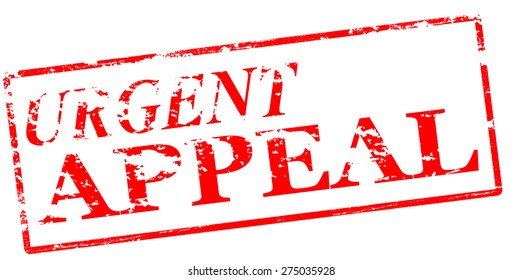 Rubber stamp with text urgent appeal inside, vector illustration