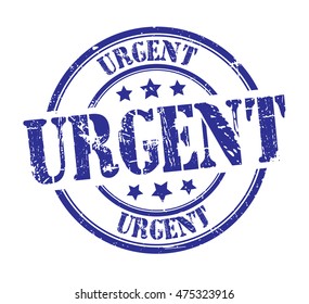 rubber stamp with text "urgent" on white, vector illustration