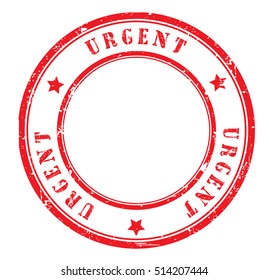 rubber stamp with text "urgent" on white, vector illustration